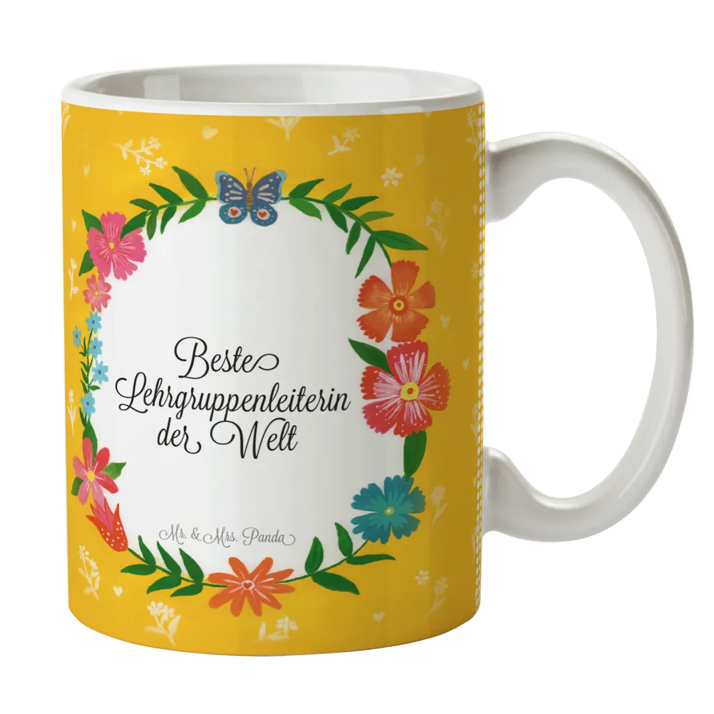 Mr. & Mrs. Panda Tasse Lehrgruppenleiterin - Geschenk, Studium, Berufsschule, Tee, Frühstück, Büro, Kaffeetasse, Abschluss, Kaffeebecher, Becher, Berufsausbildung